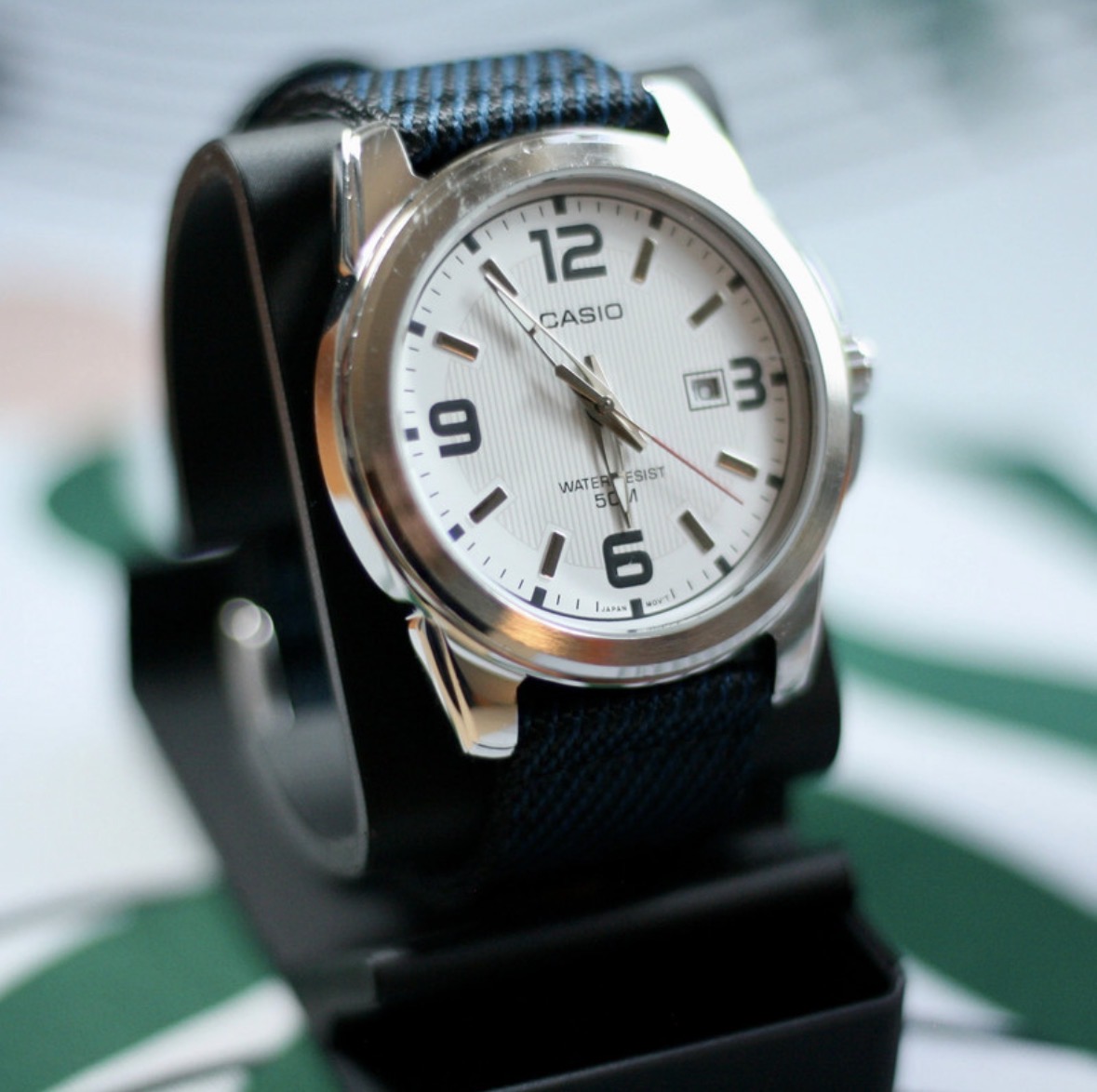 [W134] Casio MTP-1314P Analogue Watch | Cleaned & Restored | Black Canvas Strap